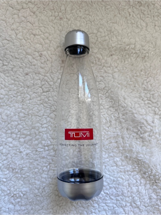 Tumi Other - Tumi Clear Water Bottle with Silver Accents and Red Logo